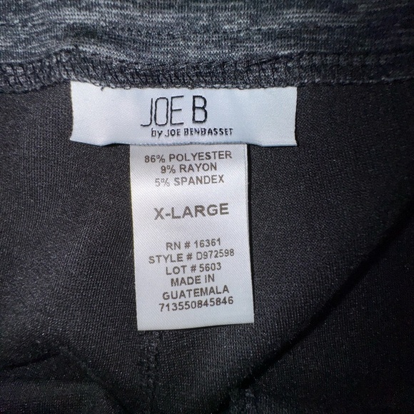 JOE B Heather Charcoal skinny stretchy pants w Zipper Pockets.  Size XL  EUC - Picture 5 of 10